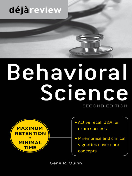 Title details for Behavioral Science by Gene R. Quinn - Available